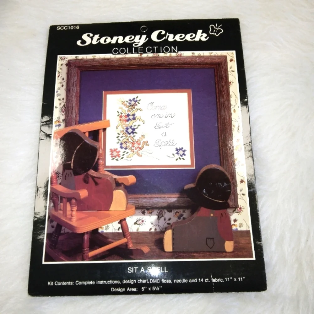 COUNTED CROSS STITCH Stoney Creek Collection, Sit a Spell 5x5.5 KIT